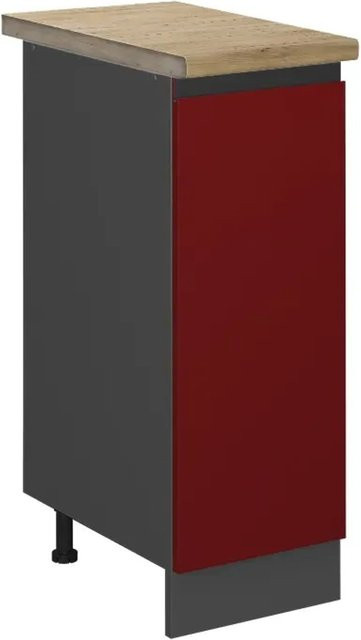 Vicco Apothekerschrank R-Line Medizinschrank für die Küche in Rot/Anthrazit und Eiche, B/T/H: 30 x 60 x 81,6 cm - Bild 1