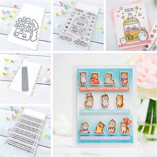 Transparentes Silikon-Stempelset für DIY Scrapbooking und Bastelarbeiten mit Stern- und Banner-Motiven - Bild 1