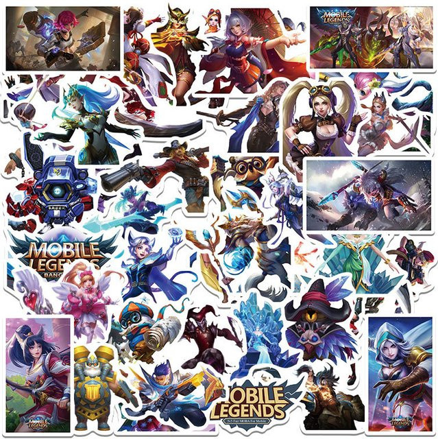 50 Stück Mobile Legends Endless Duel Graffiti Aufkleber wasserfest, mehrfarbig - Bild 1