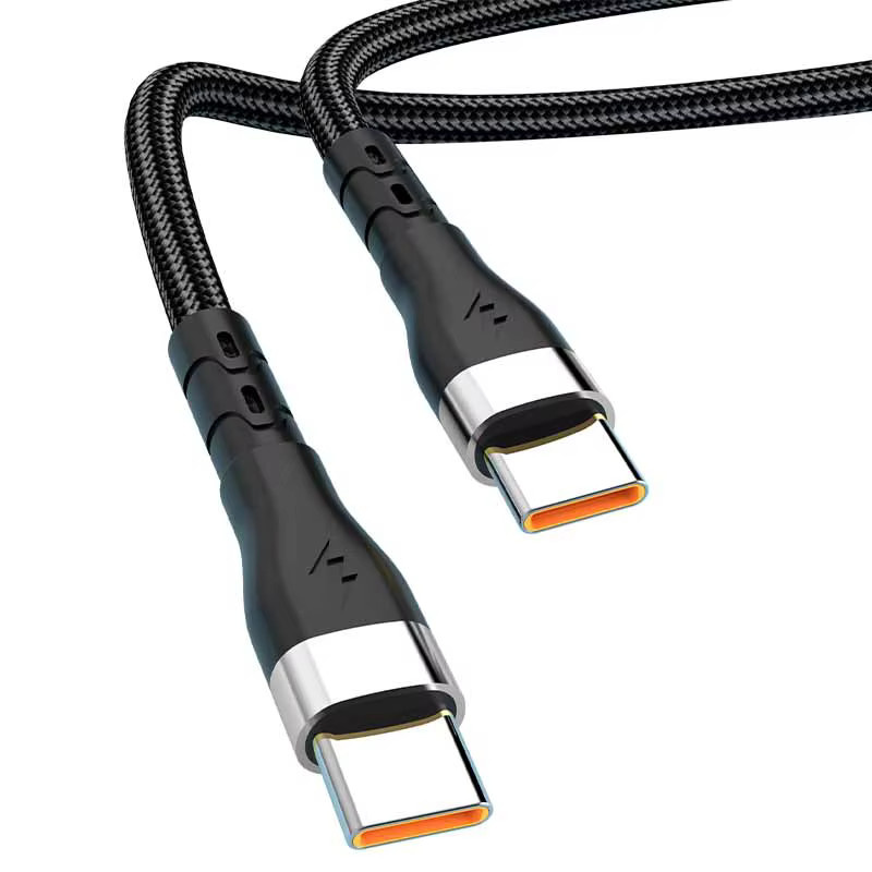 USB-C auf USB-C Ladekabel mit 120W PD Schnellladefunktion und Datenübertragung in Schwarz oder Gold für iPhone 15, Samsung und Xiaomi - Bild 5