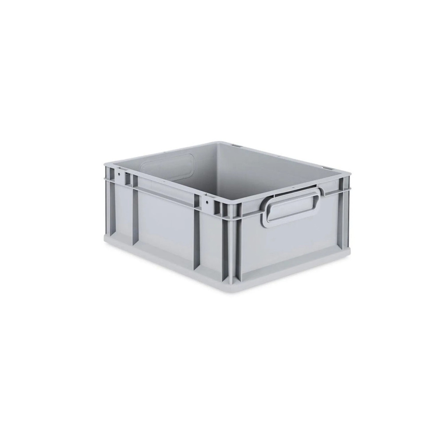 PROREGAL SuperSparSet 10x Eurobox NextGen Grip mit Auflagedeckel und 4 gelben Schiebeschnappverschlüssen, Grau, H x B x T: 17 x 30 x 40 cm - Bild 2
