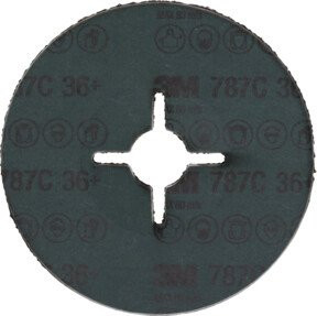 3M Fiberscheibe 787C CER Flap Disc, Körnung 80, Durchmesser: 125 mm, Schwarz - Bild 1