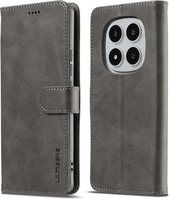 Xiaomi Flip-PU-Lederhülle als Brieftaschen-Kartenhülle für Redmi Note 15 Pro 4G 5G, Redmi Note 14 und Redmi Note 13 Pro 4G 5G, stoßfest, in Schwarz oder Braun - Bild 1
