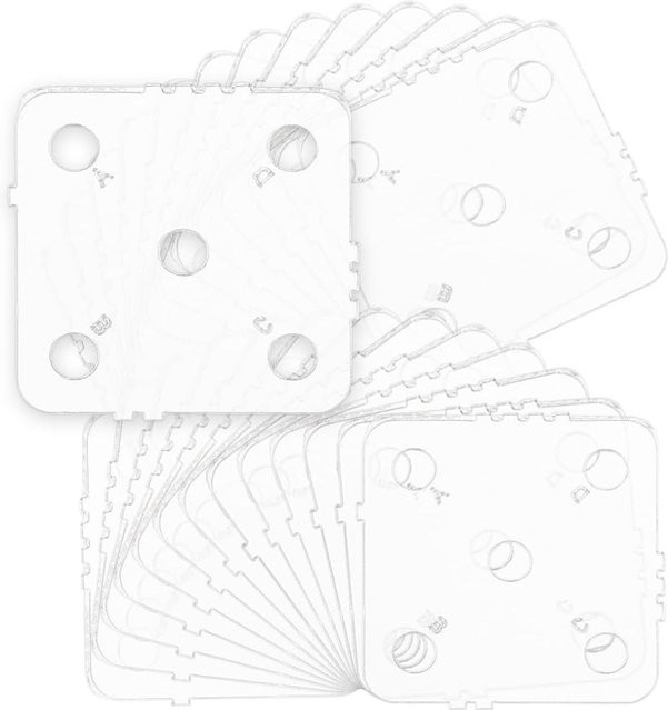 30 Stück Webkarten aus Acryl mit 5 Löchern in Transparent für DIY Webstuhl Handarbeit - Bild 1