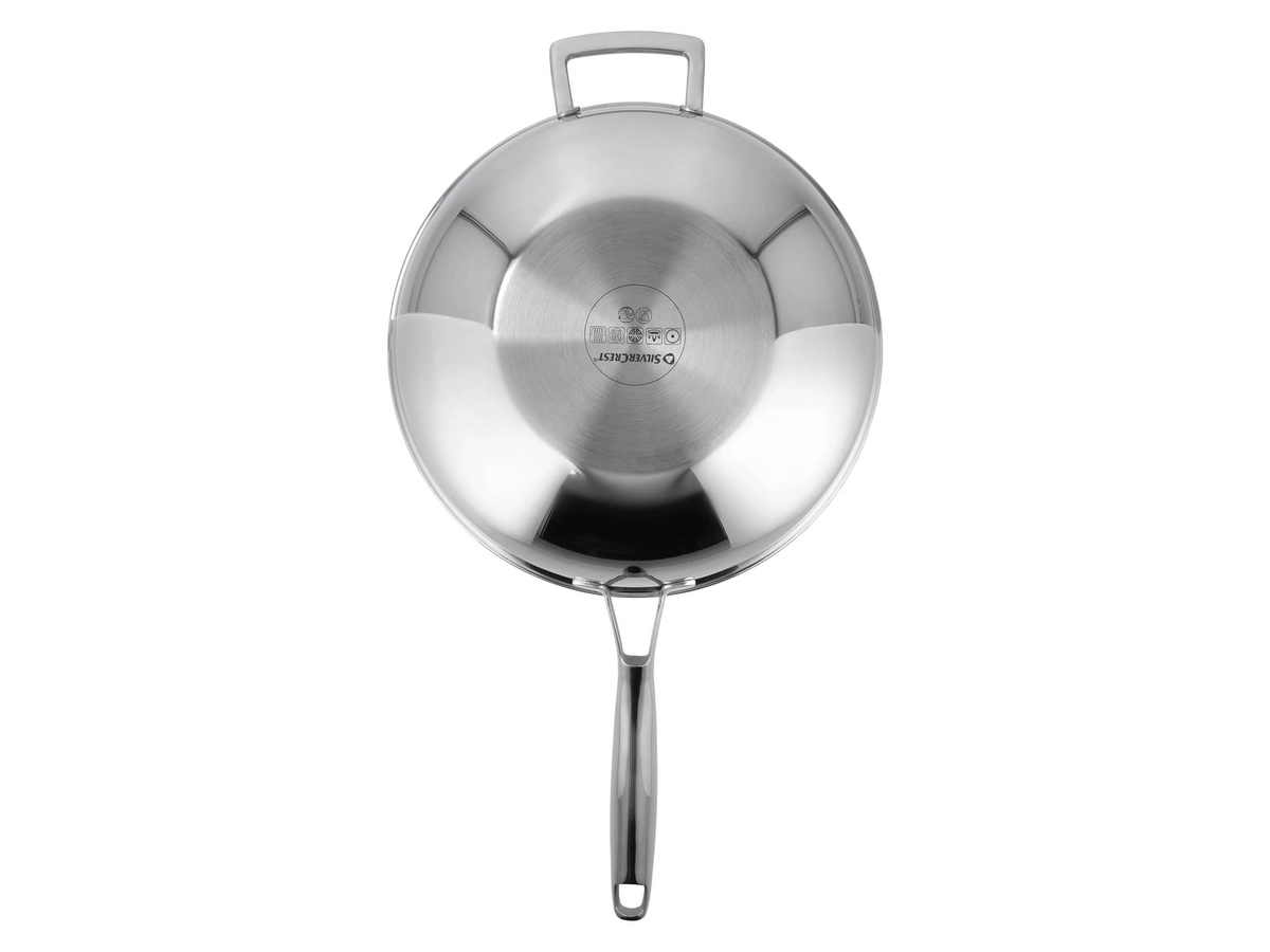 SILVERCREST Premium-Edelstahl-Wok mit Wabenstruktur, Durchmesser: 28 cm - Bild 2