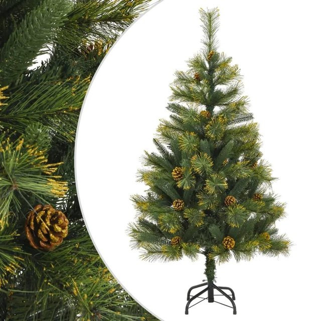 furnicato Künstlicher Weihnachtsbaum mit Zapfen in Grün, Höhe: 120 cm - Bild 1