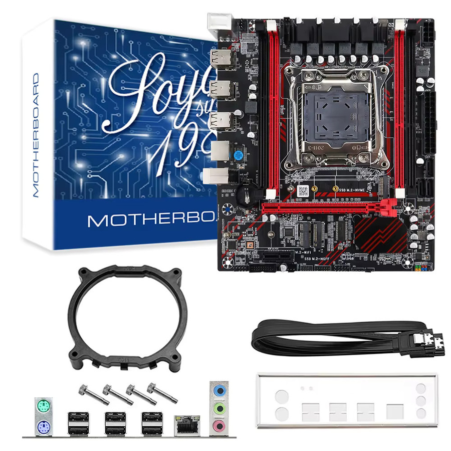 SOYO X99 DDR3 Motherboard Set mit Intel Xeon E5 2673 V3 CPU und 8GB RAM, LGA2011-3 Sockel, NVMe M.2 und SATA Unterstützung, Schwarz - Bild 3