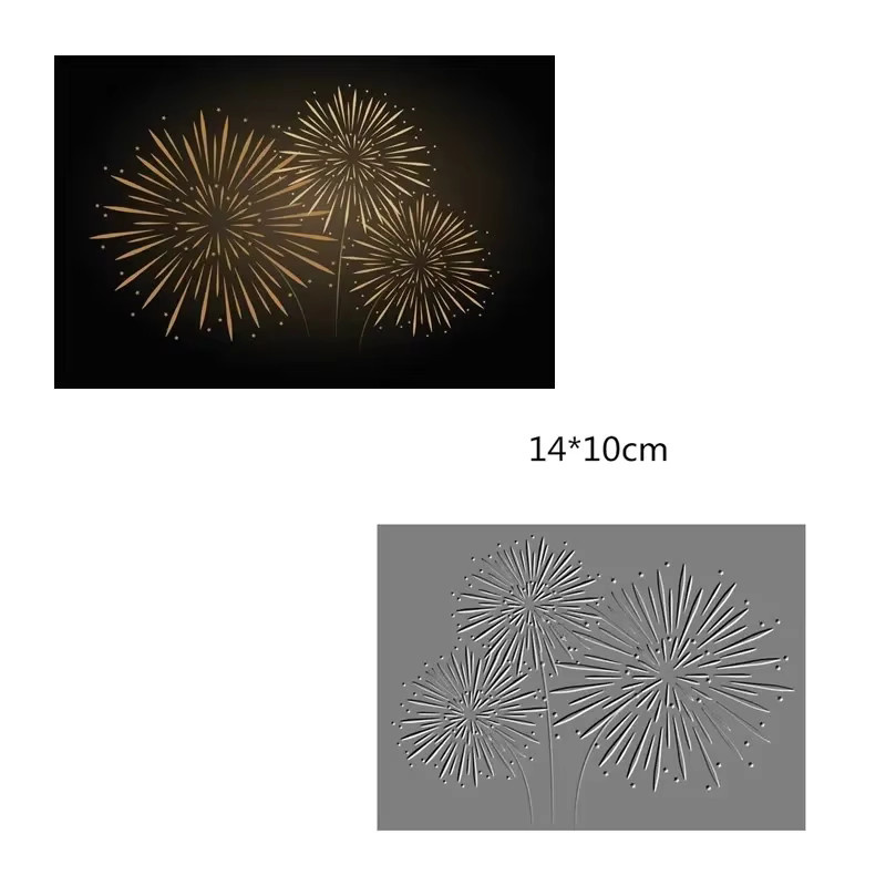 Goldene Metall-Stanzform für Heißfolien-Lichterketten zum Basteln von Scrapbooking, Karten und Weihnachtsdekoration - Bild 2