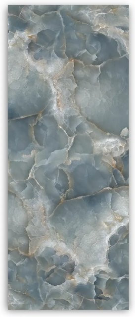 Walllux Duschrückwand Marmor Blau in Steinoptik aus Alu-Verbund, B: 100 cm, H: 255 cm, Dicke: 3 mm - Bild 1