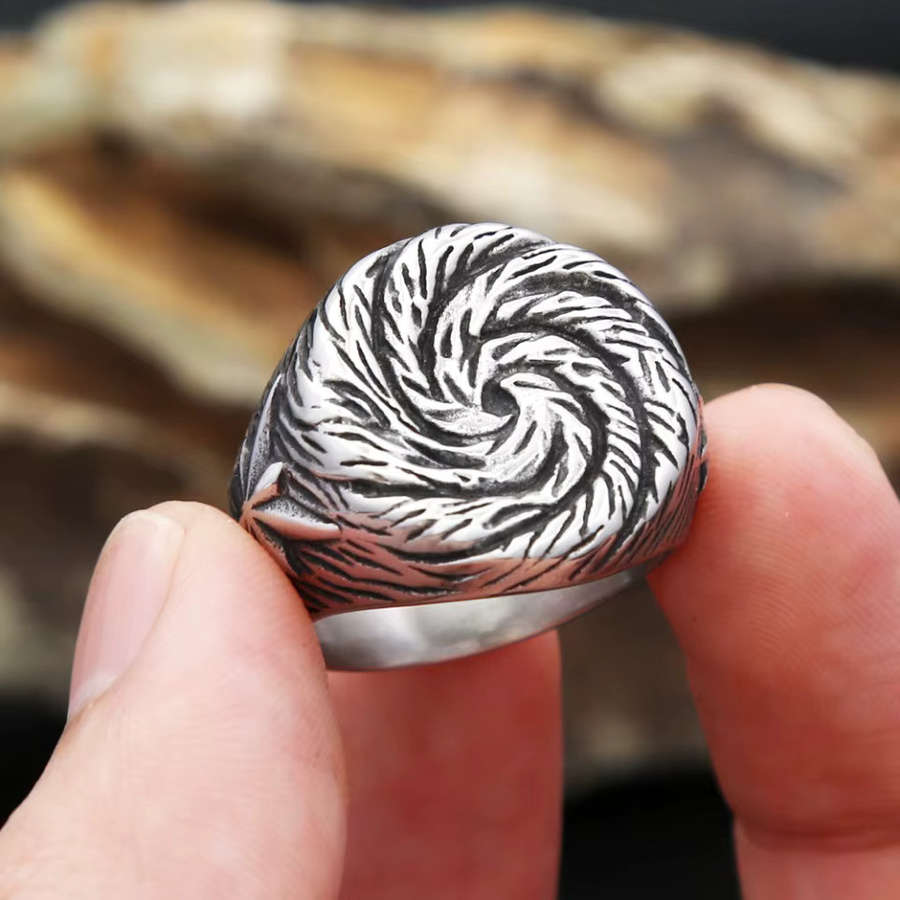 NORTHMAN Ring, Edelstahl, Silber, Unisex - Bild 2
