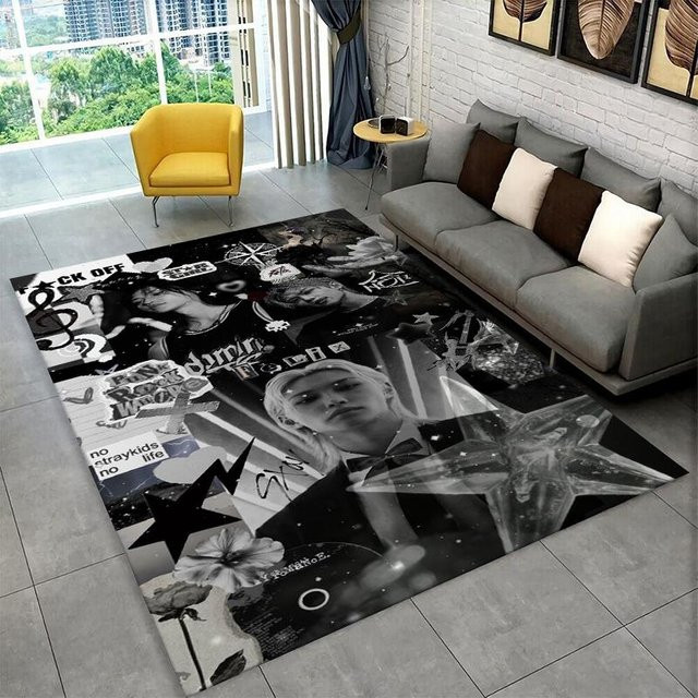 SywFourteen Kpop Felix Stray Kids Teppichmatte, rutschfest und waschbar, bunt, B/T: 60 x 40 cm - Bild 1