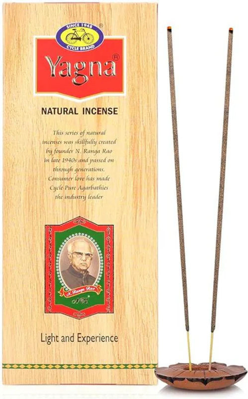 Cycle Pure Yagna Räucherstäbchen Masala Agarbatti mit Sandelholz-Aroma, 70g - Bild 1