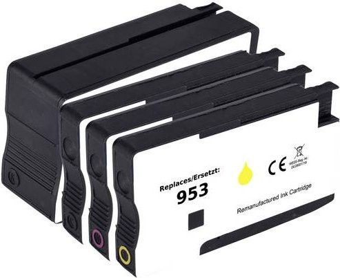 Renkforce Druckerpatronen Kombi-Pack kompatibel mit HP 953, 6ZC69AE, LS058AE, F6U12AE, F6U13AE, F6U14AE in Schwarz, Cyan und Magenta - Bild 1