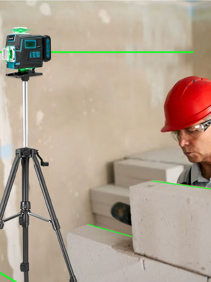 HGLINE Professionelles 16-Linien-Lasernivelliergerät mit 1M Stativ und APP-Fernbedienung, Selbstnivellierendes Horizontal- und Vertikal-Lasernivelliergerät - Bild 6