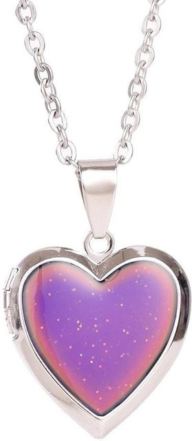 Wucifang Jewelry Halskette, Pfirsichherz-Anhänger, Kupfer, Edelstahlkette, Damen - Bild 1