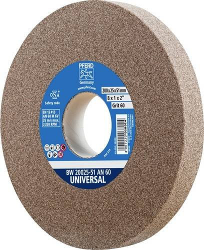 PFERD Schleifbockscheibe universal braun für Edelstahl, Durchmesser: 200 mm, Breite: 20 mm, Höhe: 20 mm - Bild 1