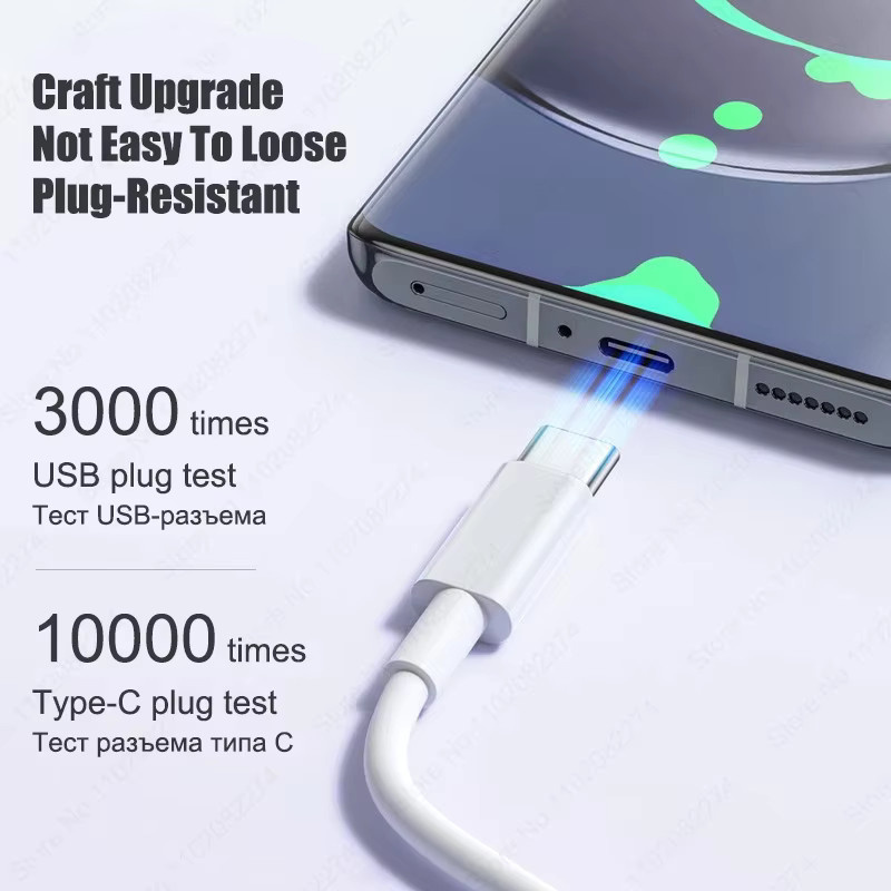 100 W USB-C Schnellladekabel in Weiß für Samsung S24 S23 Ultra, Xiaomi, OnePlus und iPhone 15 16 - Bild 4