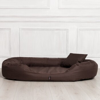 Tierlando Orthopädisches Hundebett SAMMY in Braun mit abnehmbarem Bezug und erhöhter Umrandung, B/T/H: 140 x 105 x 30 cm - Bild 2