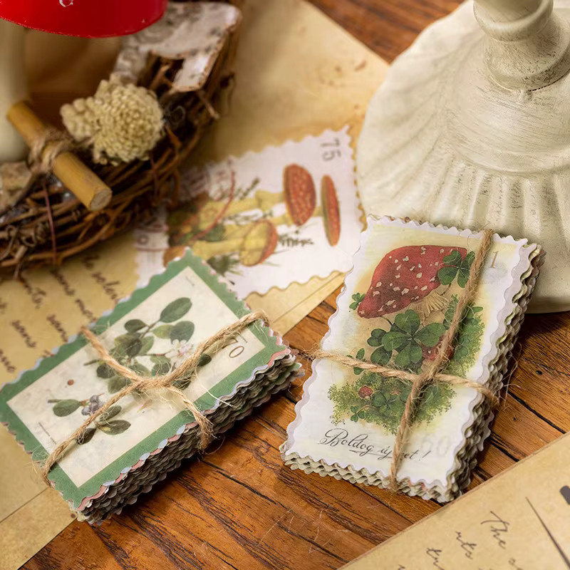 60 Blatt Vintage-Stempel-Aufkleber-Set mit Poststempelmuster in Multicolour für Tagebuch, Scrapbook und DIY-Bastelarbeiten aus Papier - Bild 4