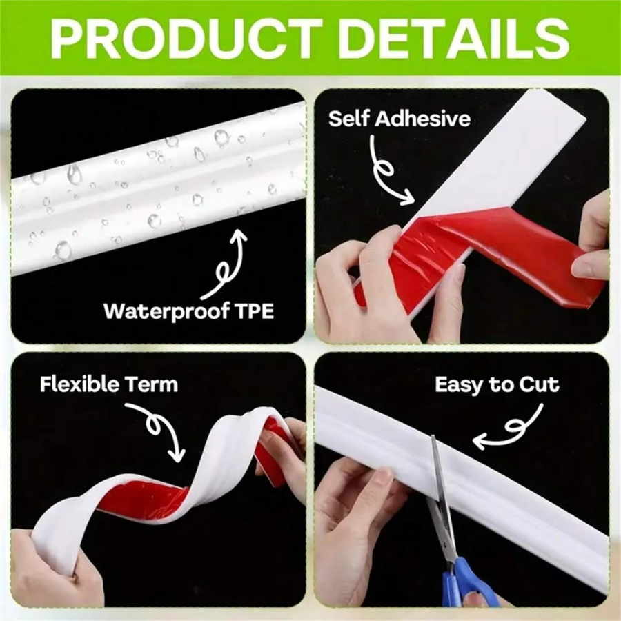 Selbstklebende PVC Wandverkleidung in Weiß, klassische Formverkleidung für Stuhlschienen und Wände, Länge: 2 m - Bild 4