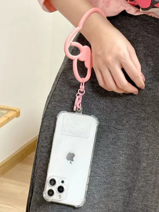 Sanrio Handy-Lanyard aus Silikon im Hello Kitty Kuromi My Melody Anime-Stil in Schwarz für alle Smartphones - Bild 2