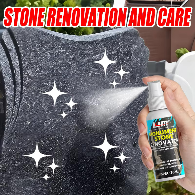 KJM Denkmalstein-Renovierungsspray zur Fleckenentfernung und Glanzwiederherstellung für Grabsteine, Granit, Marmor und Steinflächen, 55 ml - Bild 5