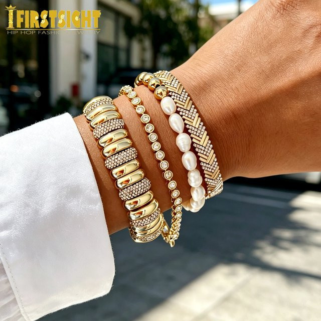 GIRLMIDNIGHT Armband, goldfarben, CZ, Damen - Bild 1