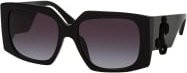 Jimmy Choo JC 5006U Sonnenbrille, Quadratisch, Vollrand, Kunststoff, Damen, Schwarz, Grau - Bild 1