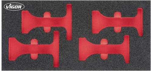 Vigour Schaumstoffeinlage V4915-L, Farbe: Rot, B: 39,3 cm, T: 18,8 cm, H: 3,5 cm - Bild 1