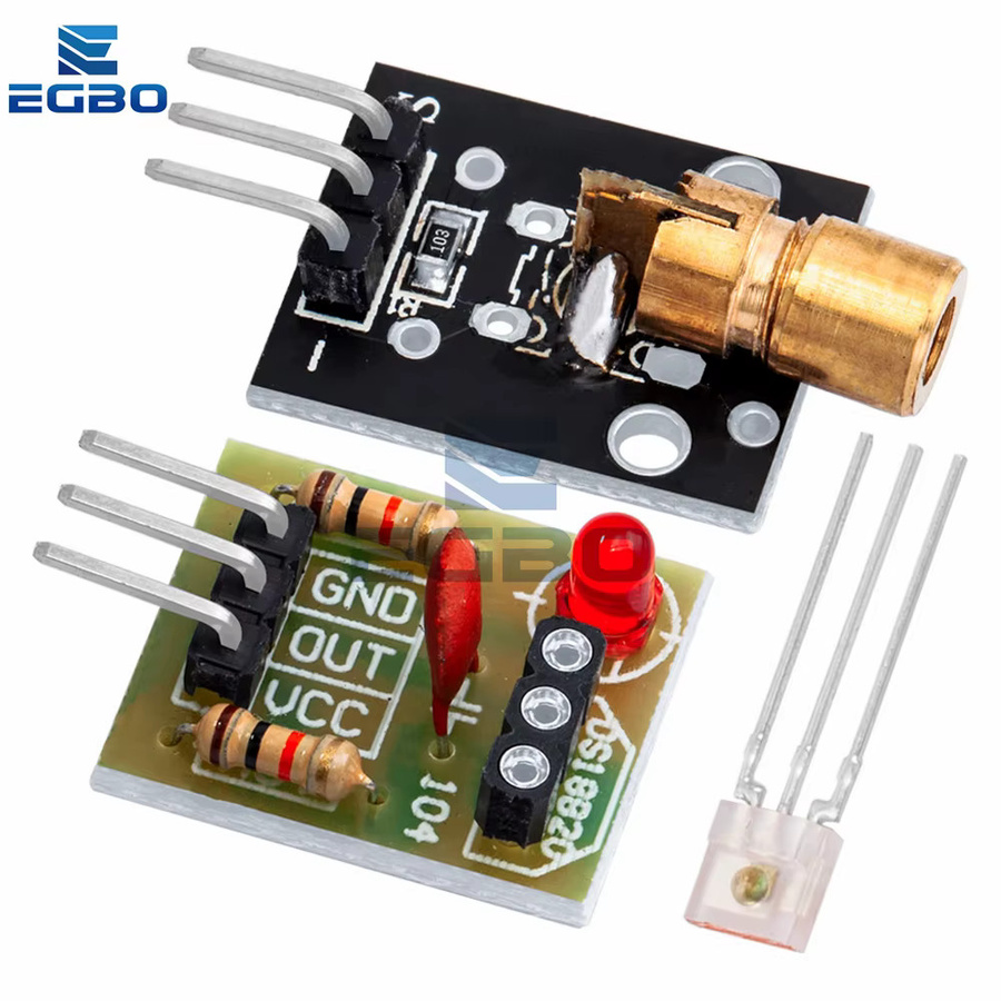 EGBO KY-008 Lasersendermodul und Lasersensormodul Kit mit 650 nm Laserdiode - Bild 3