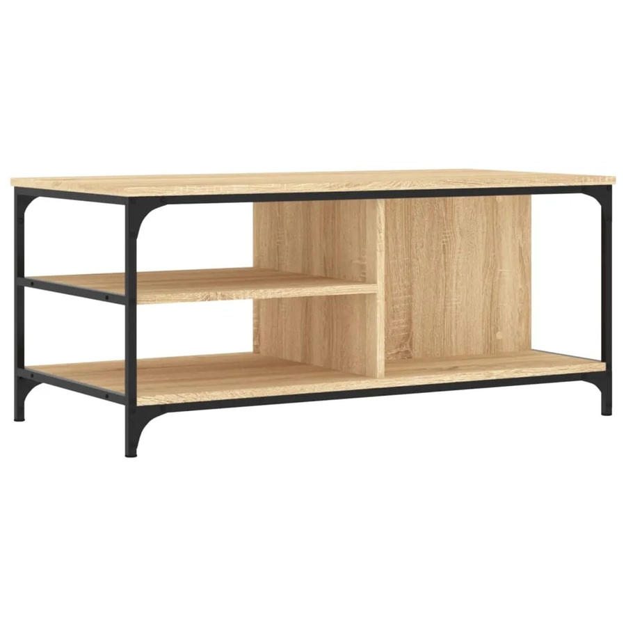 vidaXL Couchtisch Modell 3 in Sonoma-Eiche und Braun, B/T/H: 100 x 50 x 45 cm - Bild 2