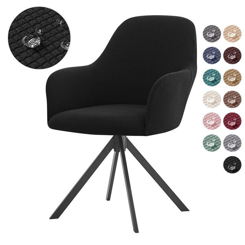Wasserdichter Hochlehnsesselbezug von Yiran Furniture in Navy Blau, Staubdichter Drehbürostuhlbezug aus Polyester, B/T/H: 51 x 48 x 17 cm - Bild 1