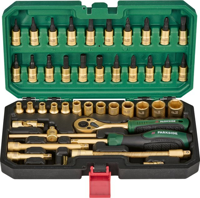 Parkside Ratschen-Set Limited Edition, 46-teilig, 1/4 Zoll, Chrome Vanadium, Multicolor - Bild 1