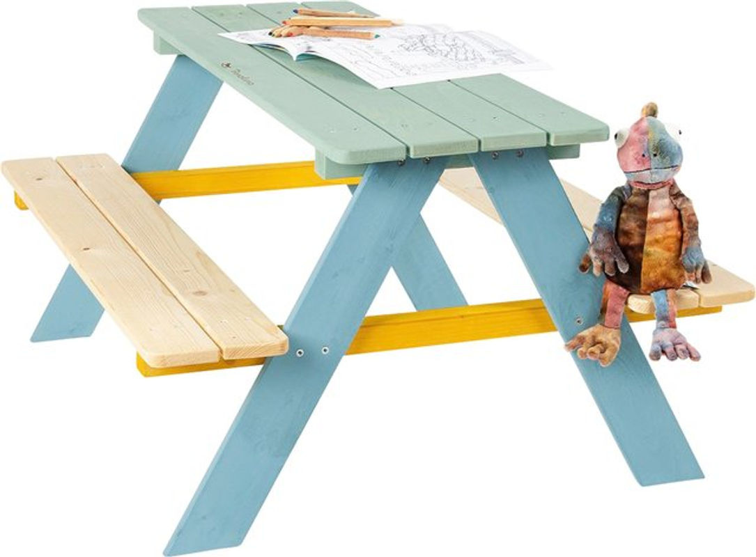 Pinolino Kindersitzgarnitur Nicki für 4 Personen aus Fichtenholz in Bunt - Bild 2