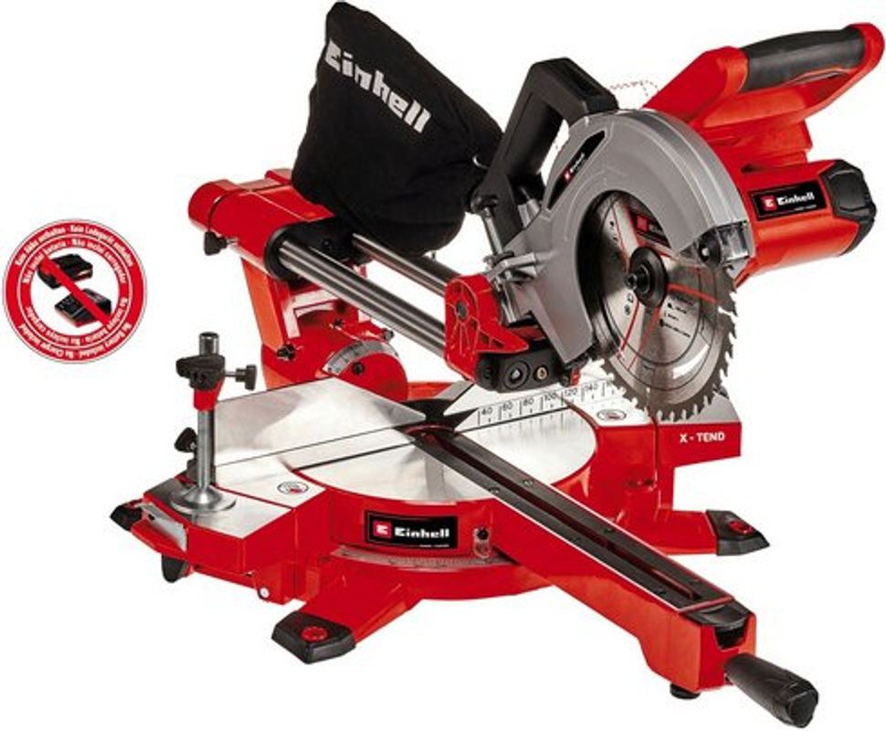 Einhell Power X-Change TE-SM 36/210 Li Solo Akku-Zug-Kapp- und Gehrungssäge in Rot mit 210 mm Sägeblatt Durchmesser - Bild 2