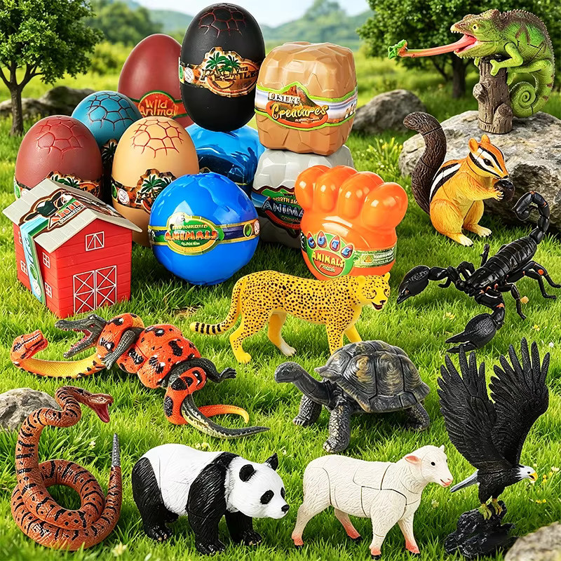Oenux 4D Simulations-Tierpuzzle Panda Adler Pinguin Modell, Lernspielzeug Bausatz - Bild 2