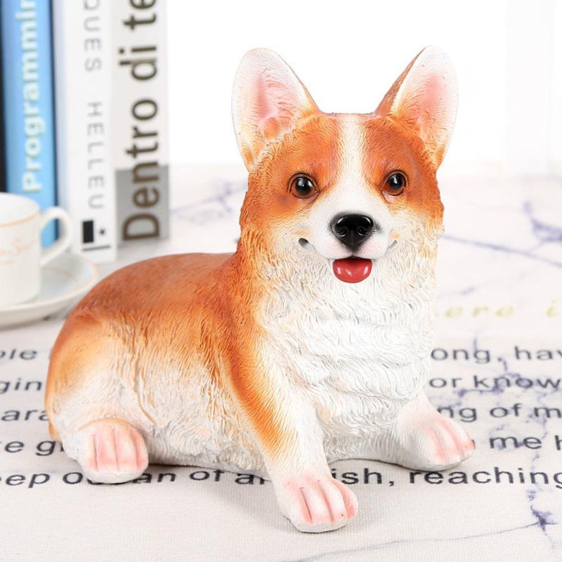 Dekorative Hunde-Spardose von qijuestate in Orange aus Kunstharz - Bild 6