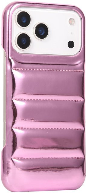 Stoßfeste iPhone 17 Handyhülle im Aurora Daunenjacke Design mit Cartoon Laser Effekt in Rosa für iPhone 17, iPhone 17 Pro und iPhone 17 Air - Bild 1
