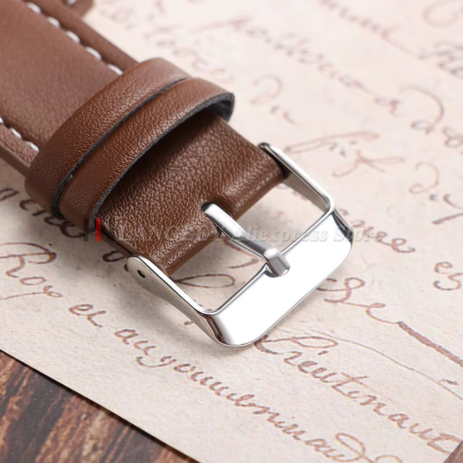 Uhrenarmband Langley Leder, Vintage, Herren, Dunkelbraun Schwarz hellbraun - Bild 4