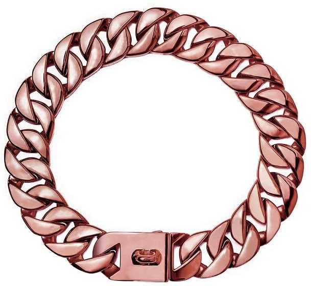 Halsband Edelstahl, rose gold, 45 cm, 32 mm breit - Bild 1