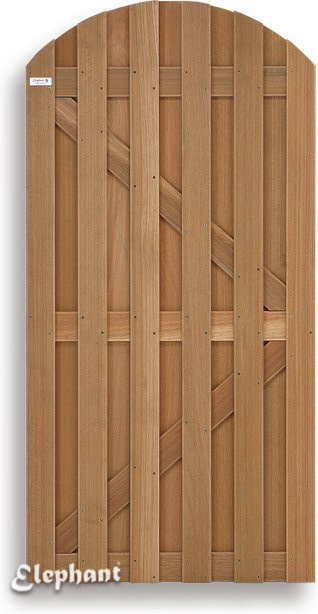 Gartentor aus Hartholz mit Bogen B: 90 cm, H: 180 cm - Bild 1