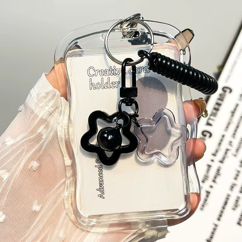 HUAHUA Klare Schlüsselanhänger-Geldbörse aus Kunststoff in Transparent für Kpop-Briefpapier und Reisegebrauch - Bild 3