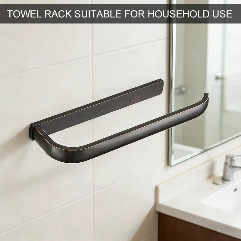 Ellen Handtuchhalter aus Messing für das Badezimmer, Wandmontiert, Farbe: Schwarz oder Braun, Breite: 30,48 cm - Bild 2