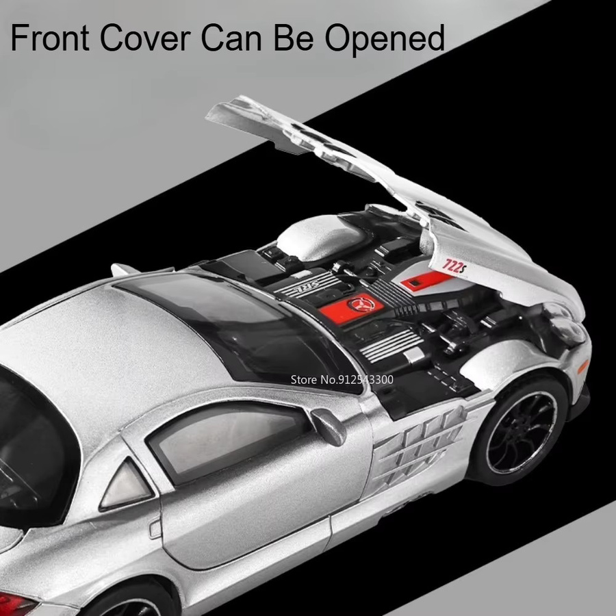 RMZ city SLR 772S E300L Sportwagenmodell, 1:32, mit Musik und Licht, Metall - Bild 2
