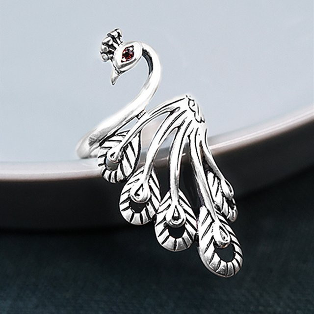 GaGa-Duck Ring 925 Silber, Kristall, Vintage - Bild 1