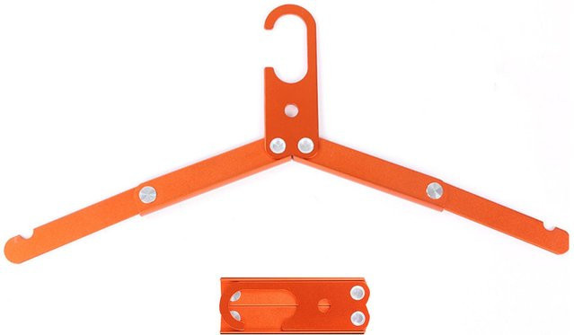 Faltbarer Reisekleiderbügel von Shoemst aus Aluminiumlegierung in Orange - Bild 1