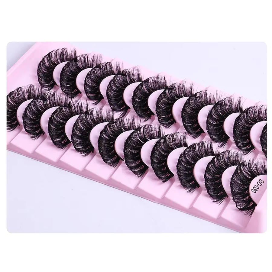 Russische Streifenwimpern 3D DD Curl, Black, 10 Paare - Bild 5