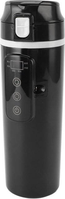 Tragbarer Reise-Wasserkocher mfySpace aus Edelstahl für 12V 24V Auto und LKW, 500ml, Schwarz - Bild 1