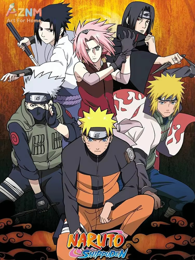 KAYOU Naruto Shippuden Japanische Cartoon Illustration Wandbild in Mehrfarbig - Bild 2