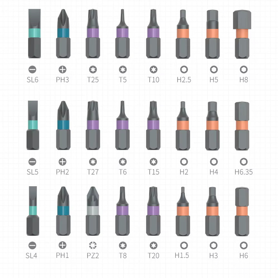 PINTUDY 24-in-1 Ratschenschraubendreher-Set mit magnetischen Präzisions-Bits für Heimwerker und Reparaturen - Bild 3